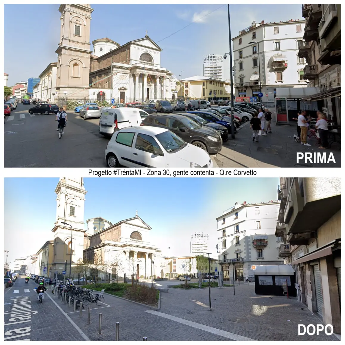 Piazza San Luigi - prima e dopo