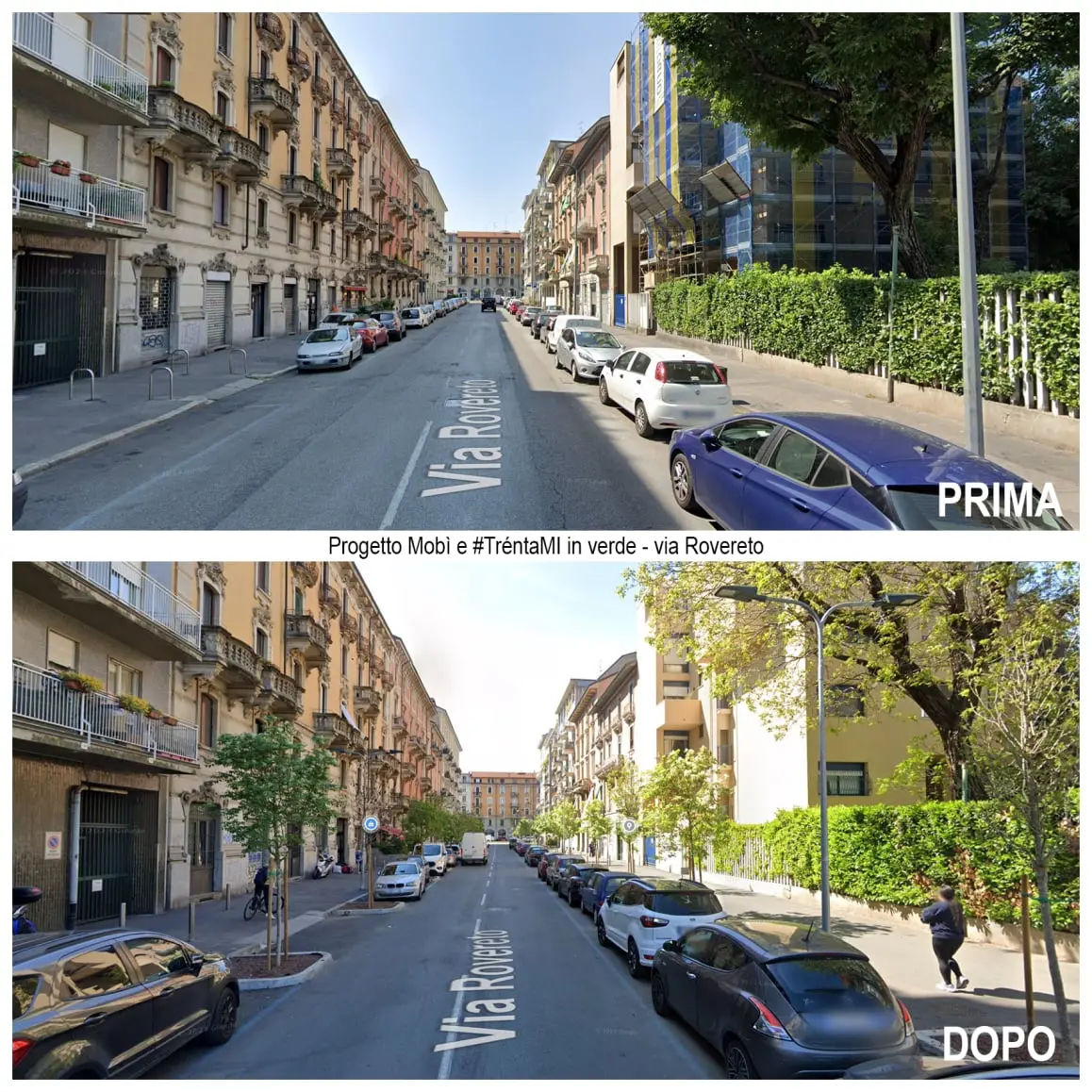 via Rovereto - prima e dopo